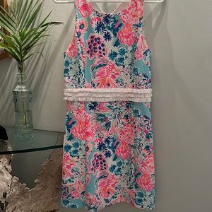 Lilly Pullitzer lined dress with fringe